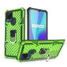 For OPPO Realme C15 Cool Armor PC + TPU Shockproof Case with 360 Degree Rotation Ring Holder(Green) - 1