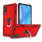 For Huawei Y9s Cool Armor PC + TPU Shockproof Case with 360 Degree Rotation Ring Holder(Red) - 1