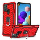 For Samsung Galaxy A21s Cool Armor PC + TPU Shockproof Case with 360 Degree Rotation Ring Holder(Red) - 1