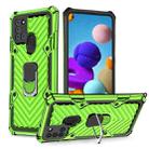For Samsung Galaxy A21s Cool Armor PC + TPU Shockproof Case with 360 Degree Rotation Ring Holder(Green) - 1