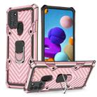 For Samsung Galaxy A21s Cool Armor PC + TPU Shockproof Case with 360 Degree Rotation Ring Holder(Rose Gold) - 1