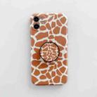 For iPhone 12 mini Precision Hole Shockproof Protective Case with Holder (Giraffe) - 2
