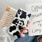 For iPhone 12 Precision Hole Shockproof Protective Case with Holder(Milk Cow) - 1