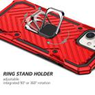 Cool Armor PC + TPU Shockproof Case with 360 Degree Rotation Ring Holder For iPhone 12 / 12 Pro(Red) - 5