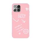 For iPhone 12 mini Enjoy Smiley Heart Pattern Shockproof TPU Case (Pink) - 1