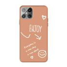 For iPhone 12 / 12 Pro Enjoy Smiley Heart Pattern Shockproof TPU Case(Orange) - 1