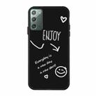 For Samsung Galaxy Note20 Enjoy Smiley Heart Pattern Shockproof TPU Case(Black) - 1