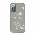 For Samsung Galaxy Note20 Enjoy Smiley Heart Pattern Shockproof TPU Case(Grey) - 1