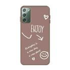 For Samsung Galaxy Note20 Enjoy Smiley Heart Pattern Shockproof TPU Case(Khaki) - 1