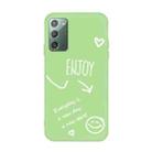 For Samsung Galaxy Note20 Enjoy Smiley Heart Pattern Shockproof TPU Case(Green) - 1