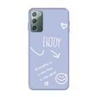 For Samsung Galaxy Note20 Enjoy Smiley Heart Pattern Shockproof TPU Case(Light Purple) - 1