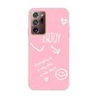 For Samsung Galaxy Note20 Ultra Enjoy Smiley Heart Pattern Shockproof TPU Case(Pink) - 1