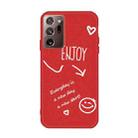 For Samsung Galaxy Note20 Ultra Enjoy Smiley Heart Pattern Shockproof TPU Case(Red) - 1