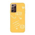 For Samsung Galaxy Note20 Ultra Enjoy Smiley Heart Pattern Shockproof TPU Case(Yellow) - 1