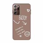 For Samsung Galaxy Note20 Ultra Enjoy Smiley Heart Pattern Shockproof TPU Case(Khaki) - 1