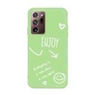 For Samsung Galaxy Note20 Ultra Enjoy Smiley Heart Pattern Shockproof TPU Case(Green) - 1