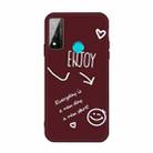 For Huawei P Smart 2020 Enjoy Smiley Heart Pattern Shockproof TPU Case(Wine Red) - 1