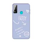 For Huawei P Smart 2020 Enjoy Smiley Heart Pattern Shockproof TPU Case(Light Purple) - 1