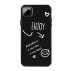 For Huawei Y5p (2020) Enjoy Smiley Heart Pattern Shockproof TPU Case(Black) - 1