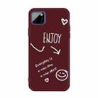For Huawei Y5p (2020) Enjoy Smiley Heart Pattern Shockproof TPU Case(Wine Red) - 1