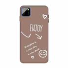 For Huawei Y5p (2020) Enjoy Smiley Heart Pattern Shockproof TPU Case(Khaki) - 1