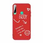 For Huawei Y6p (2020) Enjoy Smiley Heart Pattern Shockproof TPU Case(Red) - 1