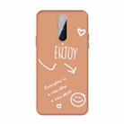 For OnePlus 8 Enjoy Smiley Heart Pattern Shockproof TPU Case(Orange) - 1