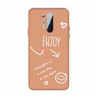 For OnePlus 8 Pro Enjoy Smiley Heart Pattern Shockproof TPU Case(Orange) - 1