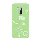 For OnePlus 8 Pro Enjoy Smiley Heart Pattern Shockproof TPU Case(Green) - 1