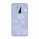 For OnePlus 8 Pro Enjoy Smiley Heart Pattern Shockproof TPU Case(Light Purple) - 1