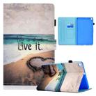 For Samsung Galaxy Tab A10.1 (2019) T510 Colored Drawing Horizontal Flip Leather Case with Holder & Card Slots(Love) - 1