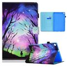 For Samsung Galaxy Tab A10.1 (2019) T510 Colored Drawing Horizontal Flip Leather Case with Holder & Card Slots(Starry Deer) - 1