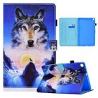 For Samsung Galaxy Tab A10.1 (2019) T510 Colored Drawing Horizontal Flip Leather Case with Holder & Card Slots(Wolf) - 1