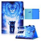 For Huawei MediaPad T5 10 Colored Drawing Horizontal Flip Leather Case with Holder & Card Slots(Lion) - 1