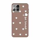 For iPhone 12 mini Small Smiley Heart Pattern Shockproof TPU Case (Khaki) - 1