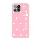 For iPhone 12 / 12 Pro Small Smiley Heart Pattern Shockproof TPU Case(Pink) - 1