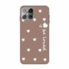 For iPhone 12 / 12 Pro Small Smiley Heart Pattern Shockproof TPU Case(Khaki) - 1