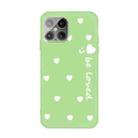 For iPhone 12 / 12 Pro Small Smiley Heart Pattern Shockproof TPU Case(Green) - 1