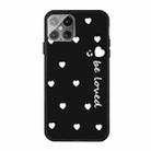 For iPhone 12 Pro Max Small Smiley Heart Pattern Shockproof TPU Case(Black) - 1