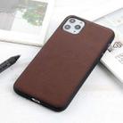 For iPhone 12 Pro Max Lambskin Texture Protective Case(Brown) - 1