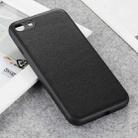 For iPhone SE 2022 / SE 2020 / 8 / 7 Lambskin Texture Protective Case(Black) - 1