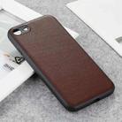 For iPhone SE 2022 / SE 2020 / 8 / 7 Lambskin Texture Protective Case(Brown) - 1