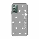 For Samsung Galaxy Note20 Small Smiley Heart Pattern Shockproof TPU Case(Grey) - 1