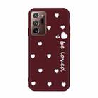 For Samsung Galaxy Note20 Ultra Small Smiley Heart Pattern Shockproof TPU Case(Wine Red) - 1