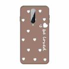 For OnePlus 8 Small Smiley Heart Pattern Shockproof TPU Case(Khaki) - 1