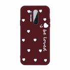 For OnePlus 8 Pro Small Smiley Heart Pattern Shockproof TPU Case(Wine Red) - 1