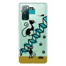 For Samsung Galaxy S20 FE Shockproof Painted Transparent TPU Protective Case(Stair Cat) - 1