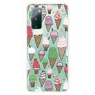 For Samsung Galaxy S20 FE Shockproof Painted Transparent TPU Protective Case(Ice Cream) - 1