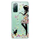 For Samsung Galaxy S20 FE Shockproof Painted Transparent TPU Protective Case(Girl) - 1