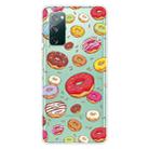 For Samsung Galaxy S20 FE Shockproof Painted Transparent TPU Protective Case(Doughnut) - 1
